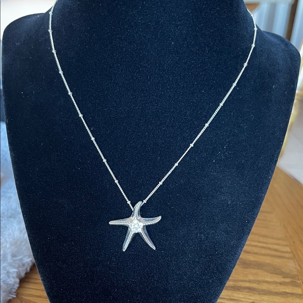 Avon Silver Starfish Necklace